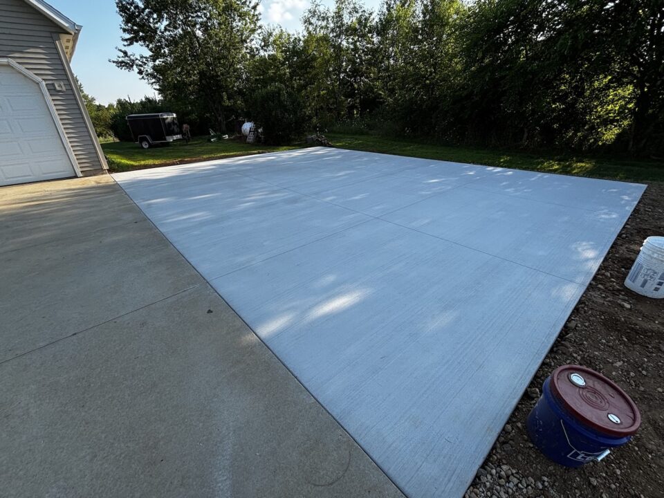 finished concrete entrance